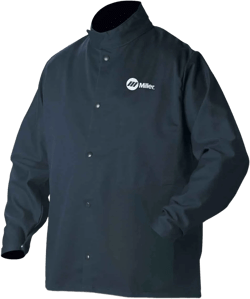 Welding Jacket, Navy, Cotton/Nylon, L