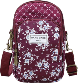 WITERY Small Crossbody Bags for Women - Cute Floral Crossbody Purse Cloth Pouch Mini Cell Phone Purse Wallet