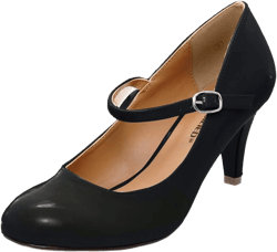 City Classified Womens Kaylee-H Mary Jane Pumps Shoes 6 Black Pu