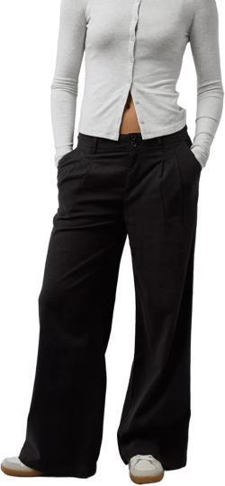 AE Stretch Linen-Blend High-Waisted Wide-Leg Trouser