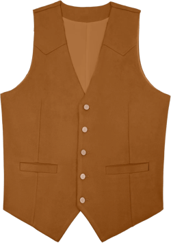 Men's Suede Leather Vest Casual Cowboy Western Vests Mens Waistcoat Large Light Brown