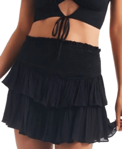 Jessica Simpson Women's Smocked Tiered Cover-Up Skirt Size Large