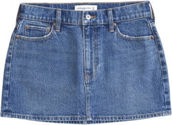 Mid Rise Denim Mini Skirt