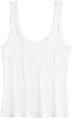 Vintage-Style Rib Tuckable Scoopneck Tank
