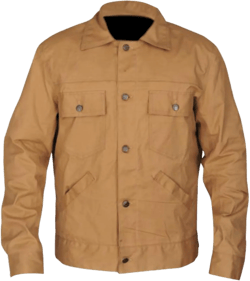 Prime-Fashion Mens Plain Shirt Regular Fit Khaki Cotton Jacket Coat X-Large Khaki