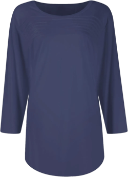 3/4 Sleeve Tops for Women Solid Color Crewneck T Shirt Pleated Pullover Going Out Blouses Comfy Dressy Tunics