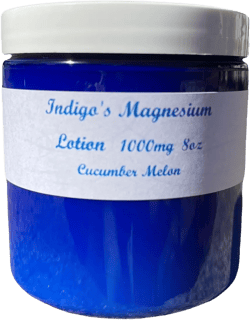 Indigo's Magnesium Lotion 1000mg Per Teaspoon (Cucumber Melon, 8oz)