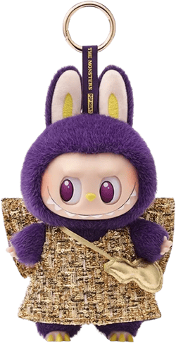 Labubu Keychain,Cute bags, backpacks and key pendants, decorative accessories,Modern home decoration keychain, collection keychain (Wings of Fortune)