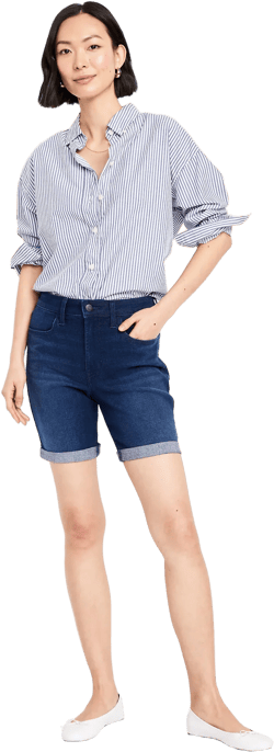 High-Waisted Wow Jean Shorts -- 7-inch inseam | Old Navy