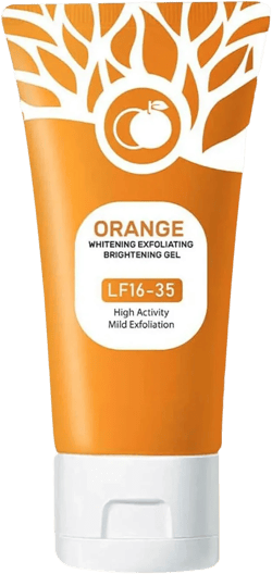 Beauos Orange Exfoliating Gel Scrub Face Body Skin Peeling Gel Face Scrub Deep Cleansing Orange Enzyme Exfoliating Gel for Face Deep Cleansing, Moisturizing, Gentle Mud Scrubbing to Remove Dead Skin