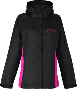 frogg toggs Women's StormWatch Jacket | Black / Pink | Size XL