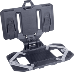 MOLLE Vest Phone Holder,Chest Phone Mount Tactical Vest Attachment，Folding Navigation Phone Board Universal Chest Phone mounting Accessory,for Screen Size 4.7"-6.7" Black