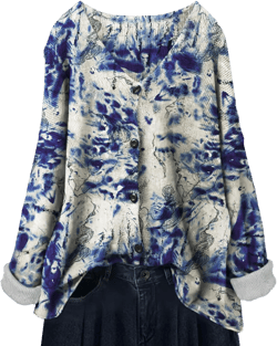 YESNO Women's Fall V-Neck Cardigan Sweaters Casual Graphic Oversized Open Front Button Down Long Sleeves Knit Tops SCV Large Floral 189