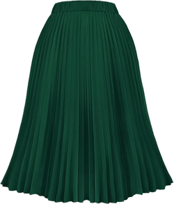 RITERA Plus Size Pleated Skirts for Women A Line Skirt High Elasitc Midi Swing Skirts