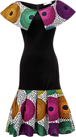 SHENBOLEN Women African Dress Party Wear Wax Ball Gown Print Dresses Cocktail X-Large A