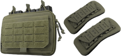WYNEX Molle Admin Pouch of Kangaroo Style, 2 Pack Shoulder Strap Pad for Vest Carrier, Tactical Utility Tool Pouch with Mag/Zipper Strip Insert Tactical Plate Shoulder Pads Strap Cushion