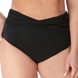 Elomi Plus Size Magnetic Twist Bikini Bottom 14, Black