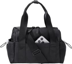 Small Gym Bag for Women, Mini Crossbody Gym Duffle Bag with Wet Compartment, Carry on Gym Tote Bag for Workout Dance Sport Travel (Mini-Black)