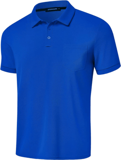 Men's Classic Short Sleeve Polo Shirt Casual Lightweight Solid Golf Shirts with Pocket Medium Royal Blue