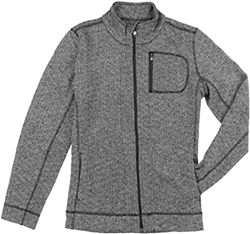 Marc New York Womens Herribone Full Zip Jacket, Black/White, Large