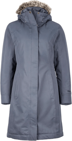 Marmot Women's Chelsea Waterproof Down Rain Coat, Fill Power 700, Steel Onyx, Large