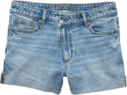 AE Stretch Ripped Denim Mom Short