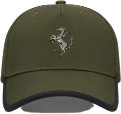 Ferrari Women's Green Baseball Cap With Metal Prancing Horse