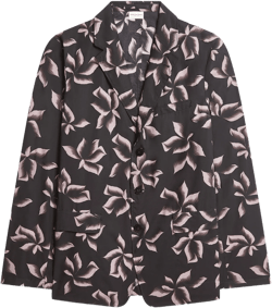 Printed cotton blazer