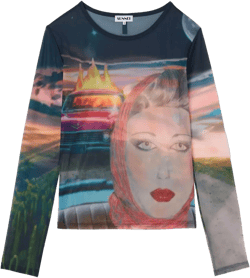 Sunnei Women's Blue Annamarie Print T-Shirt