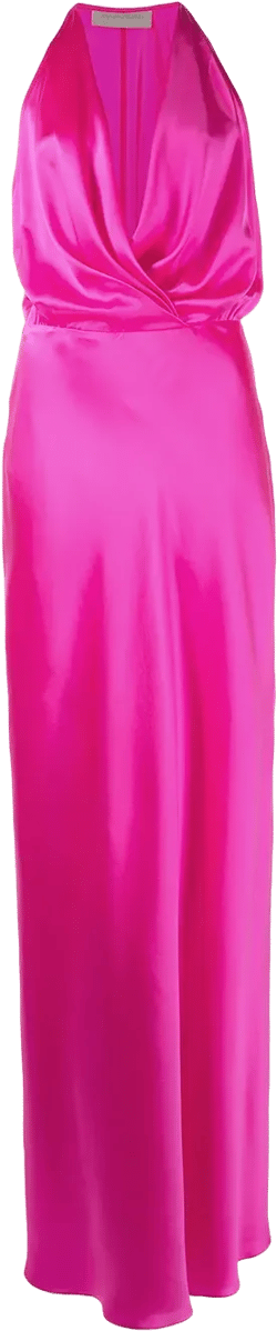 draped-detail halterneck gown