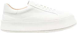 lace-up leather platform sneakers