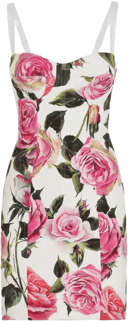 floral-print mini dress