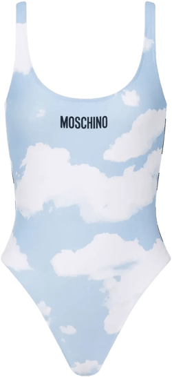 cloud-print swimsuit