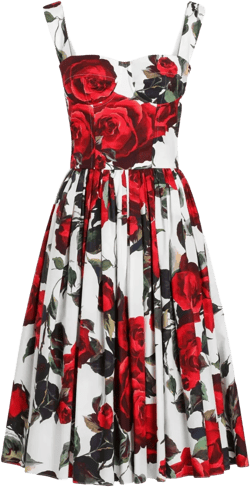floral-print midi dress