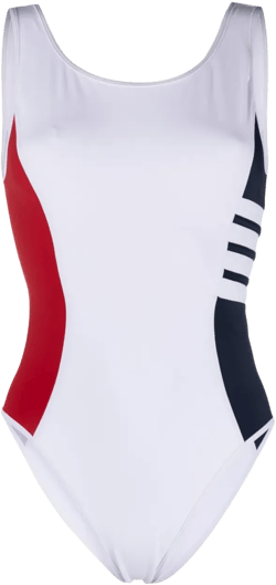 4-Bar colour-block swimsuit