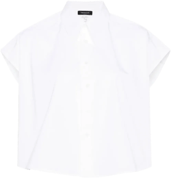 cap-sleeve cotton shirt