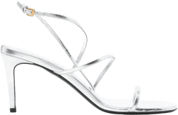 75mm metallic-effect sandals
