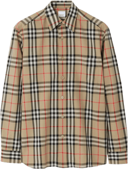 Vintage Check-pattern cotton shirt