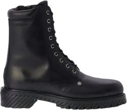 Diag-sole lace-up combat boots