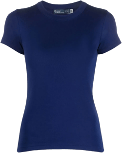 ribbed short-sleeved T-shirt