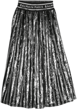 sequinned pleated skirt