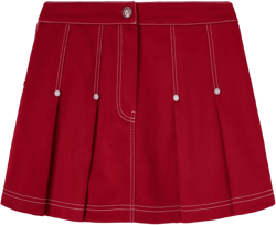 pleated mini skirt
