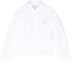 poplin volume-sleeve shirt