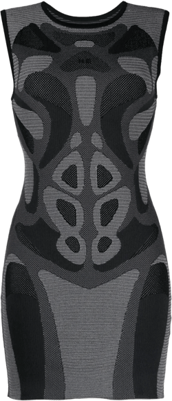 patterned intarsia-knit sleeveless dress 