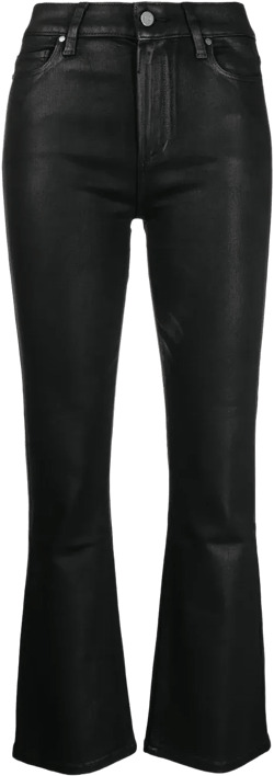Claudine coated flared jeans