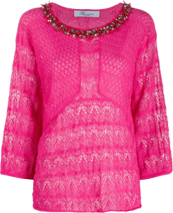 embellished decorative knit blouse