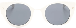 Eyelike-motif round-frame sunglasses