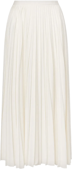 pleated midi skirt