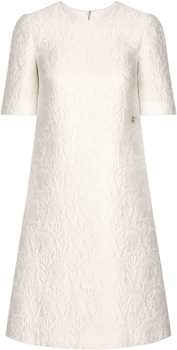 floral-jacquard midi dress