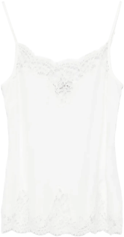 lace-trim tank top